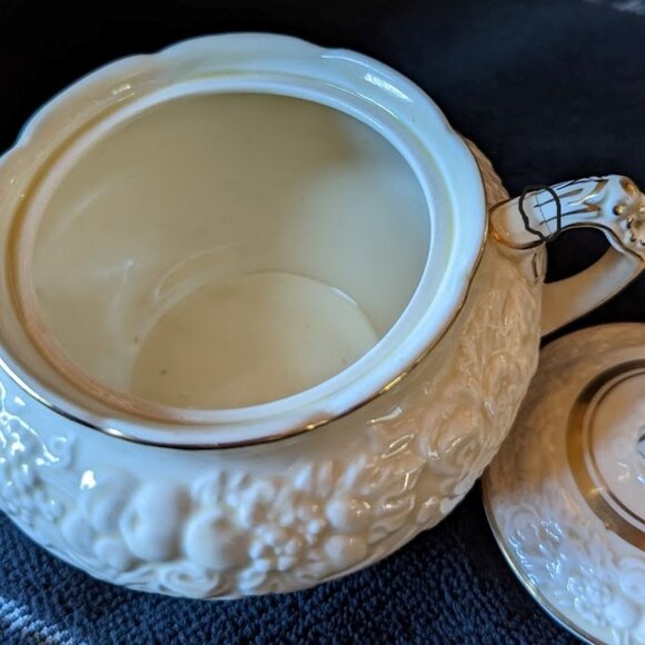 Vintage Crown Ducal Florentine Gold Band 2057 Sugar Bowl With Lid–c  1950s/1960s - Picture 6 of 7